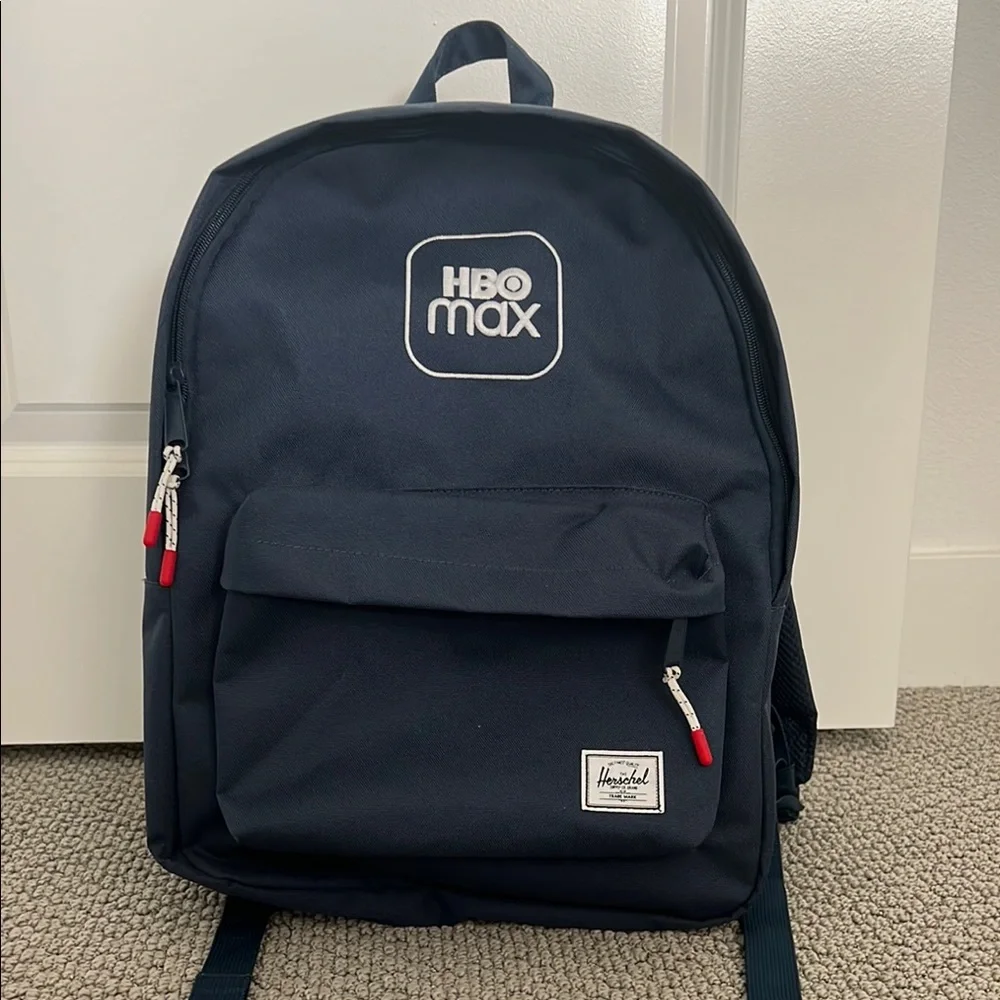 Herschel Supply Company Navy branded Backpack with red & white lining